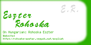 eszter rohoska business card